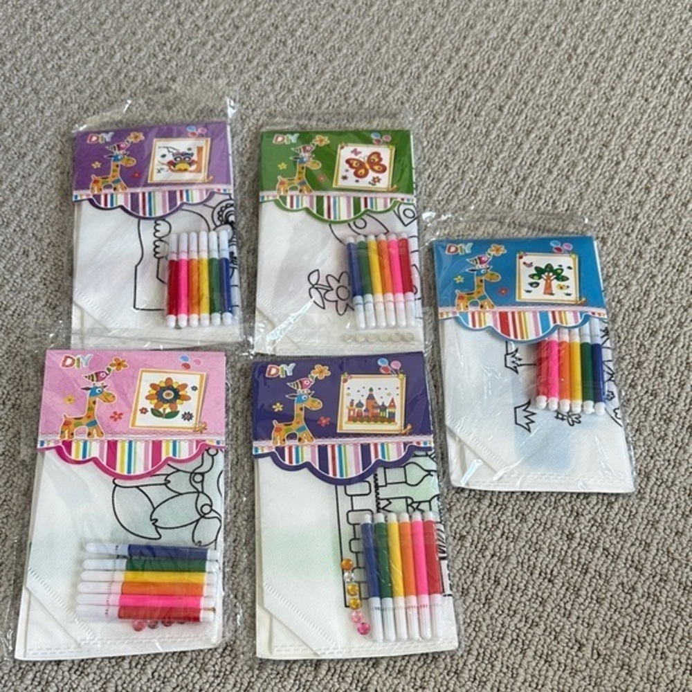 DIY Coloring Graffiti Bag  with Markers-Sold Individually